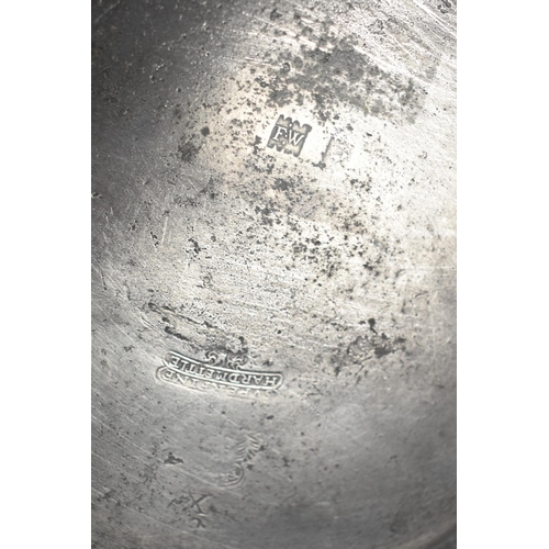 100 - Three 18th Century Pewter Plates by Francis Whittle, London, Monogrammed AL, 23.5cms Diameter