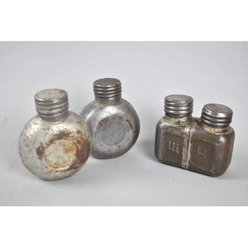 102 - One Single and One Pair Vintage Russian Machine Gun Oil Cans