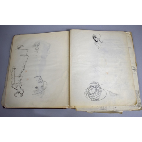 142 - A 1920s Artists Sketchbook Containing Many Drawings