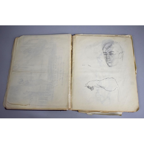 142 - A 1920s Artists Sketchbook Containing Many Drawings