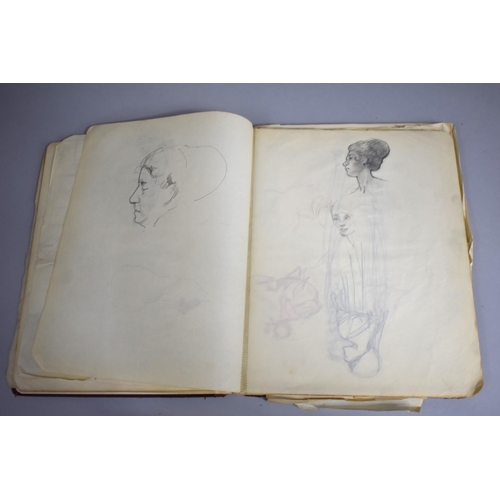 142 - A 1920s Artists Sketchbook Containing Many Drawings