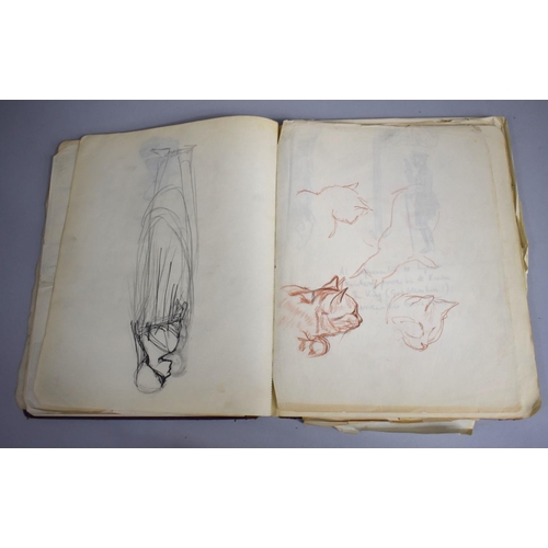 142 - A 1920s Artists Sketchbook Containing Many Drawings