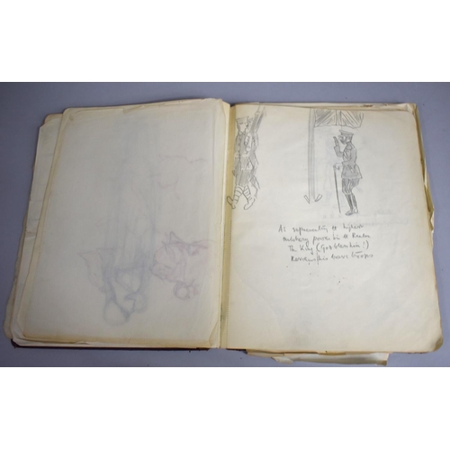 142 - A 1920s Artists Sketchbook Containing Many Drawings