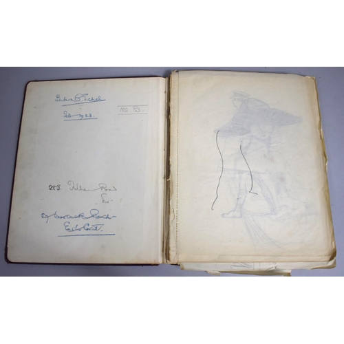 142 - A 1920s Artists Sketchbook Containing Many Drawings