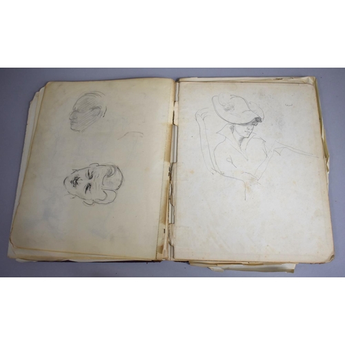 142 - A 1920s Artists Sketchbook Containing Many Drawings