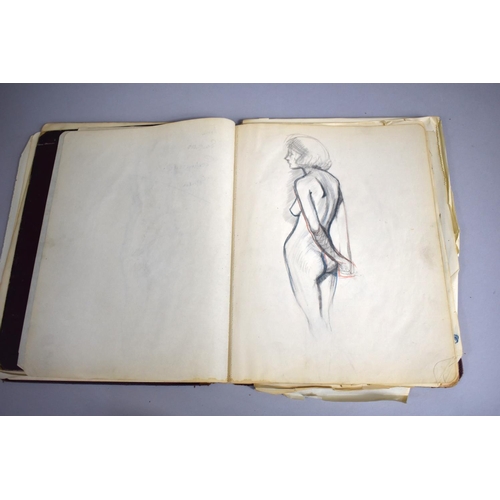 142 - A 1920s Artists Sketchbook Containing Many Drawings