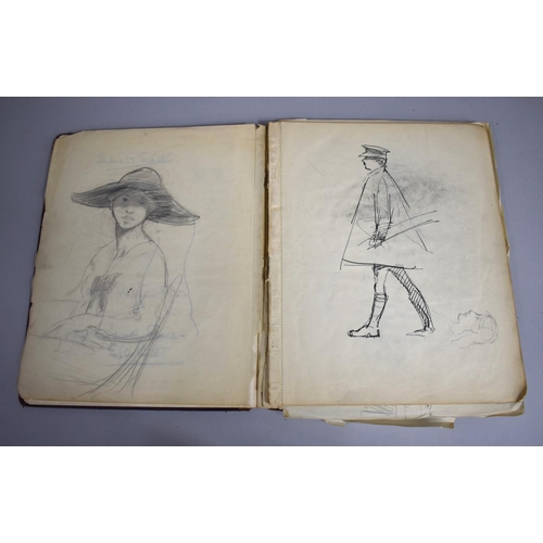 142 - A 1920s Artists Sketchbook Containing Many Drawings