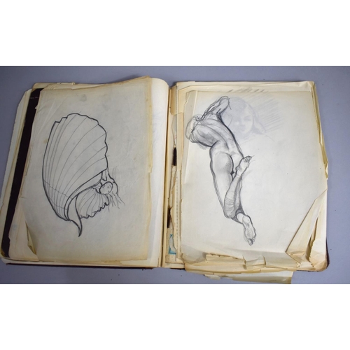 142 - A 1920s Artists Sketchbook Containing Many Drawings