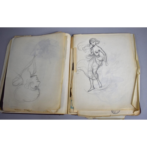 142 - A 1920s Artists Sketchbook Containing Many Drawings