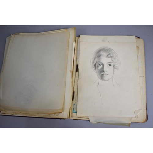 142 - A 1920s Artists Sketchbook Containing Many Drawings