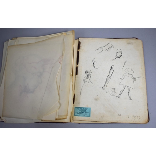 142 - A 1920s Artists Sketchbook Containing Many Drawings