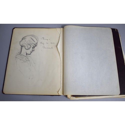 142 - A 1920s Artists Sketchbook Containing Many Drawings