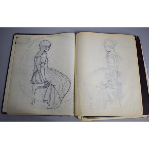 142 - A 1920s Artists Sketchbook Containing Many Drawings