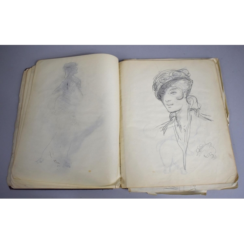 142 - A 1920s Artists Sketchbook Containing Many Drawings