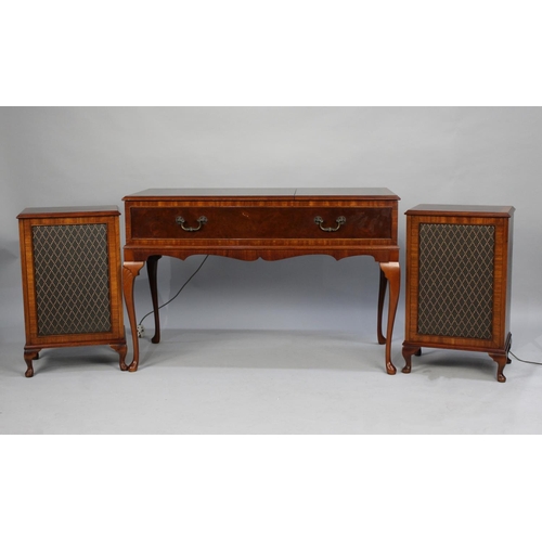 407 - A Dynatron Radiogram in Mahogany Case and Matching Speakers