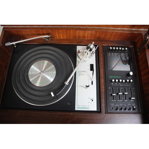 407 - A Dynatron Radiogram in Mahogany Case and Matching Speakers