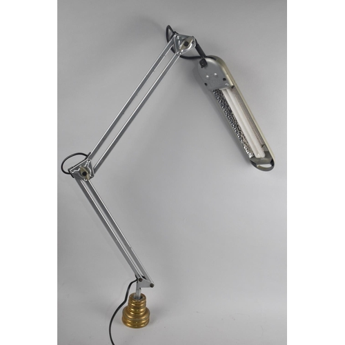 116 - A Modern Anglepoise Work Lamp on Weighted Brass Circular Base