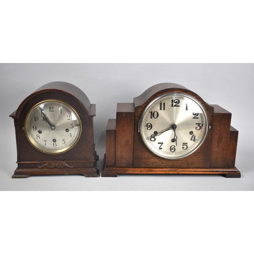 124 - Two Westminster Chime Mantel Clocks, Both in Need of Some Attention