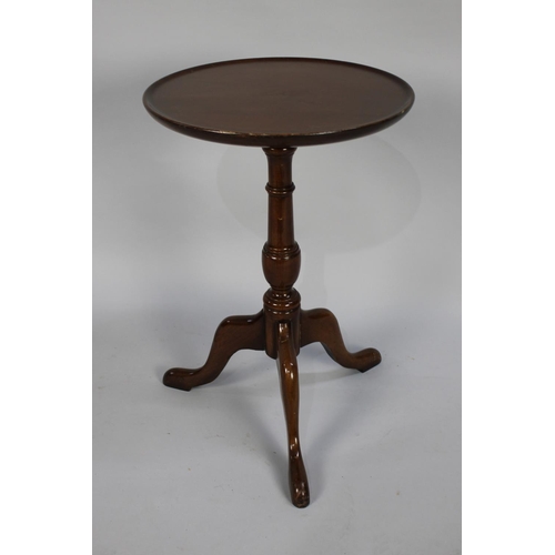 127 - A Mid 20th Century Circular Mahogany Tripod Wine Table with Dished Top, 38cms Diameter