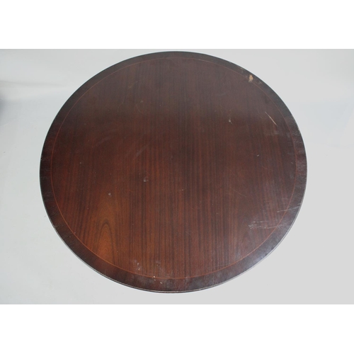 127 - A Mid 20th Century Circular Mahogany Tripod Wine Table with Dished Top, 38cms Diameter