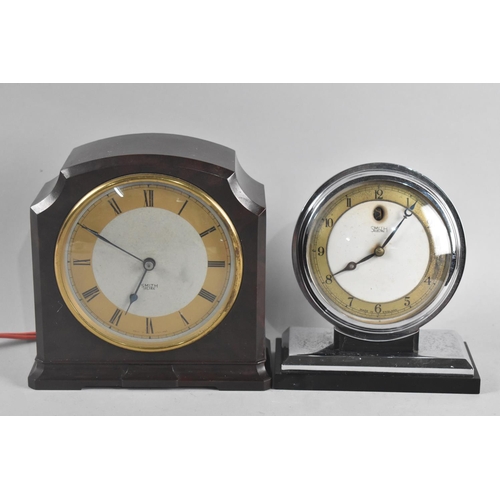 138 - Two Bakelite Art Deco Clocks with Electric Movements, Untested