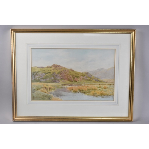 149 - A Framed Watercolour Depicting Moorland Landscape, Signed IC Saunders, 39x25cms