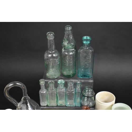 161 - A Collection of Various Glass and Stoneware Bottles Etc