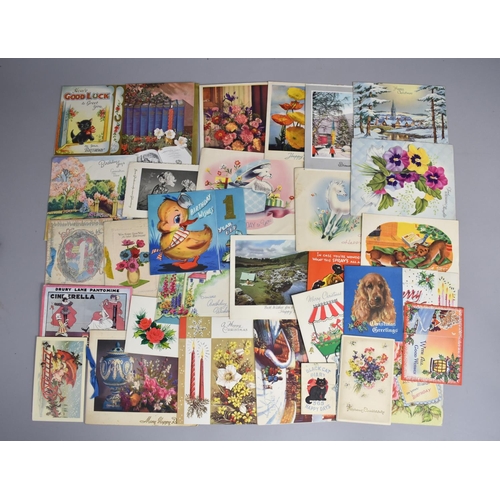 162 - A Collection of Various Mainly Mid 20th Century Postcards, Greeting Cards, Birthday and Christmas Ca... 