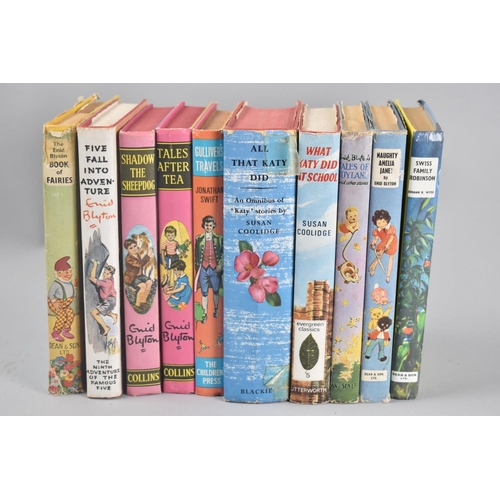 166 - A Collection of Various Vintage Enid Blyton and Susan Coolidge Books by Blackie, Dean, Collins Etc