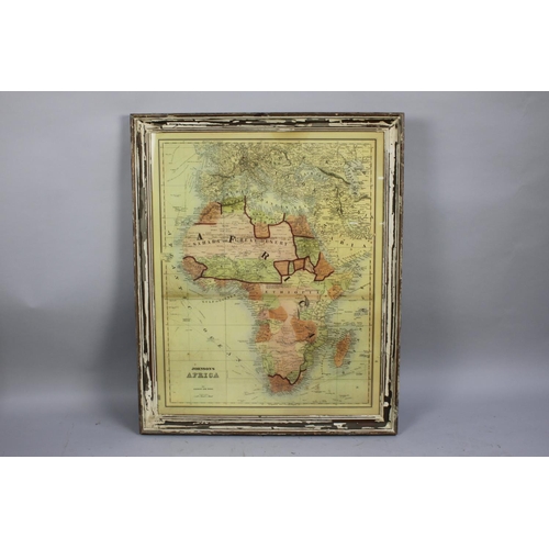 172 - A Framed and Glazed Map, Johnson's Africa, 59x74cms