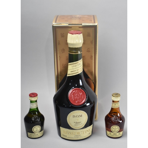 178 - A Single 50cl Bottle Benedictine Liqueur together with Two Miniatures