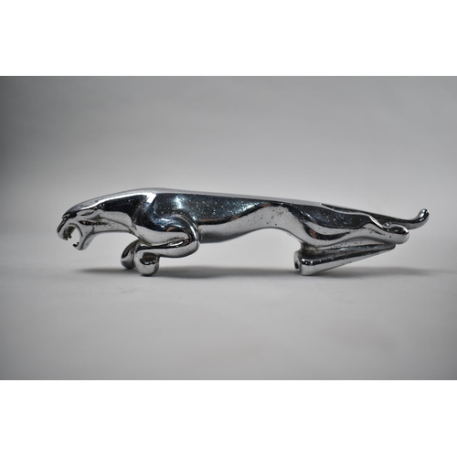 206 - A Chromed Jaguar Bonnet Mascot, 20cms Long