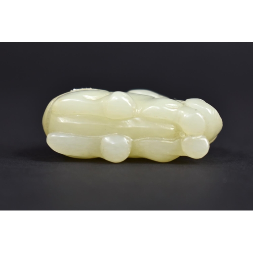 260 - A Jade/Hardstone Carving of an Elephant, 5cm x 3.5cm high