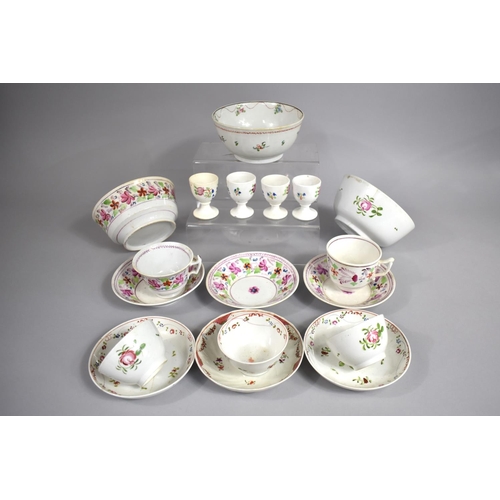 268 - A Collection of Late 18th/Early 19th Century English Porcelain to comprise Slop Bowls, Cups, Saucers... 