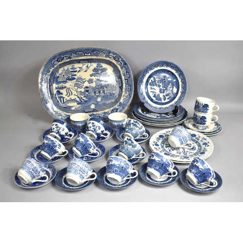 277 - A Large Collection of Various Blue and White Willow Pattern and Other China to comprise Large Platte... 