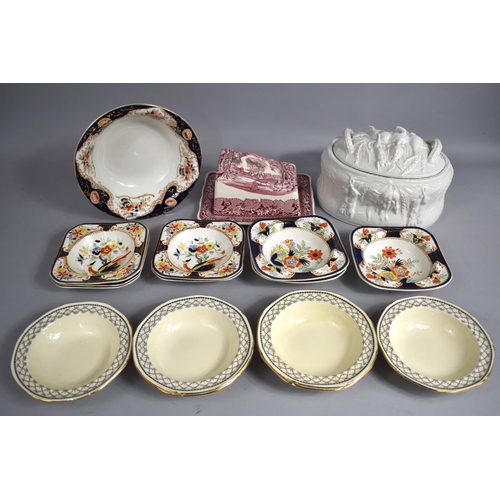 282 - A Collection of Various Ceramics to comprise Masons Pink 'Vista' Pattern Cheese Dish and Cover, Port... 