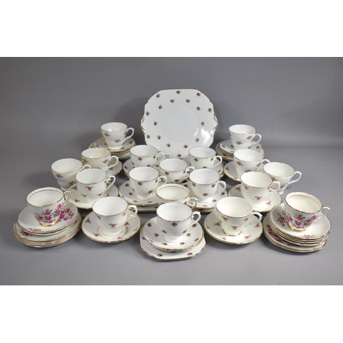 293 - A Collection of Various Rose Decorated Teawares to comprise Cups, Saucers, Side Plates and Cake Pate... 