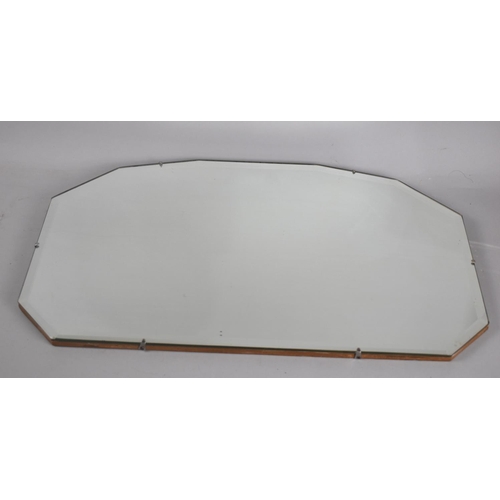 298 - A Bevel Cut Wall Mirror, 56x33cms