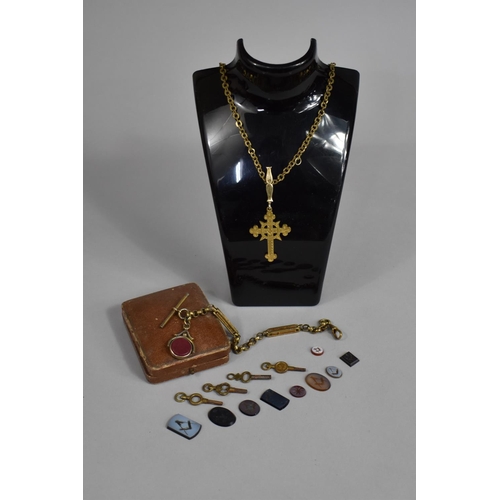 378 - A Collection of Late 19th and Early 20th Century Jewellery Items to Comprise Ornate Yellow Metal Bri... 