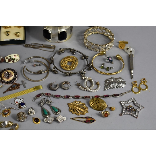 397 - A Collection of Various Costume Jewellery to comprise Necklaces, Wrist Watch, Cufflinks, Boxed Tie C... 