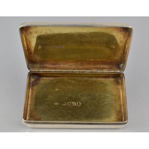 401 - A Georgian Silver Snuff Box by WP London, Hallmark 1802, 8x4.5x2cms, 87gms