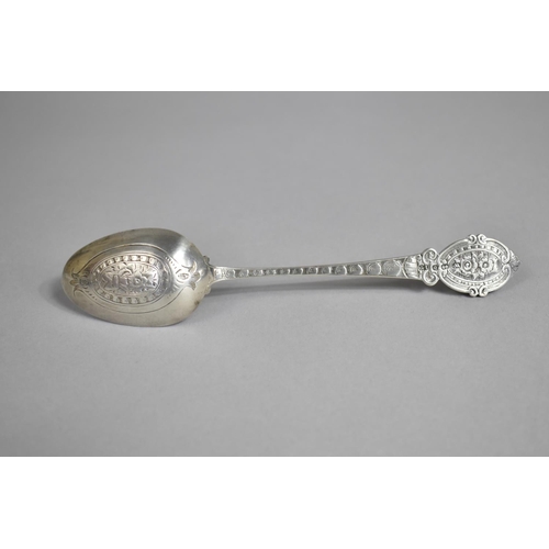 406 - A Silver Spoon by George Unite, Highly Decorated to Both Sides, Hallmark for Birmingham 1865