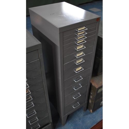 425 - An Offiquip Twelve Drawer Filing Cabinet, 29x38.5x99cms High