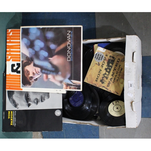 442 - A Box of Various Records Mainly Singles, Most without Sleeves