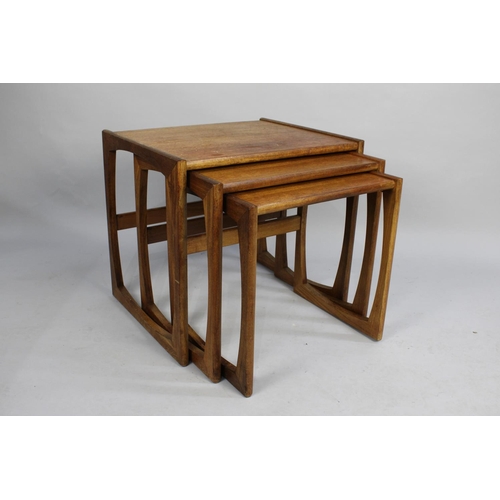 464 - A Nest of Three 1970s Teak Tables, 53cms Wide