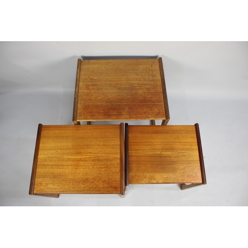 464 - A Nest of Three 1970s Teak Tables, 53cms Wide