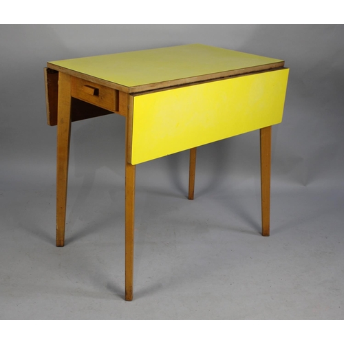 486 - A Vintage Formica Topped Drop Leaf Kitchen Table, 76cms Wide