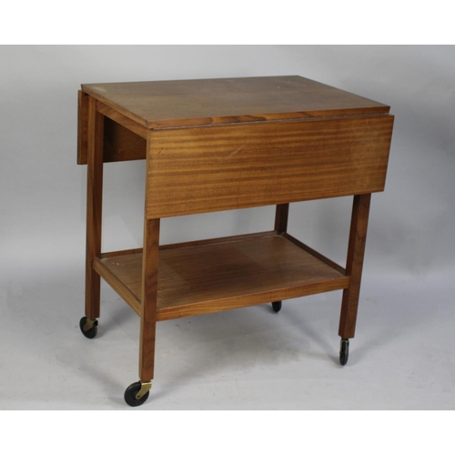 487 - A 1970s Drop Leaf Two Tier Trolley, 64cms Wide