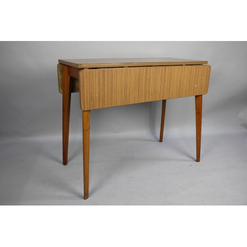 488 - A 1970s Formica Topped Drop Leaf Kitchen Table, 91cms Wide