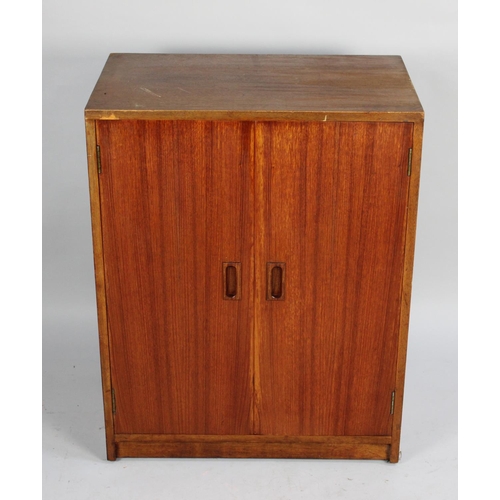 492 - A 1970s Teak Record Cabinet with Fitted Interior, 60cms Wide